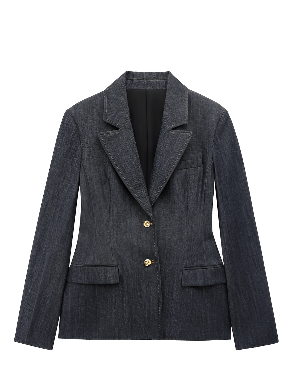 Conjunto Jeans 3 Peças Blazer Corset Peplum e Calça Pantalona - Kendall