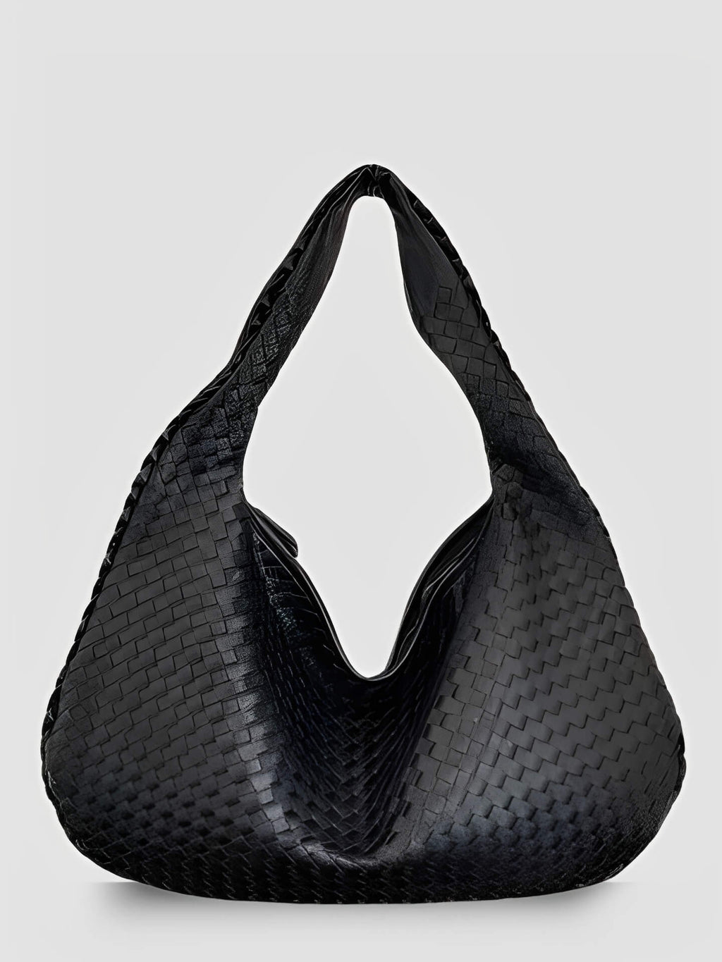 Bolsa Feminina de Ombro Meia Lua em Couro PU Trançado - Antonieta