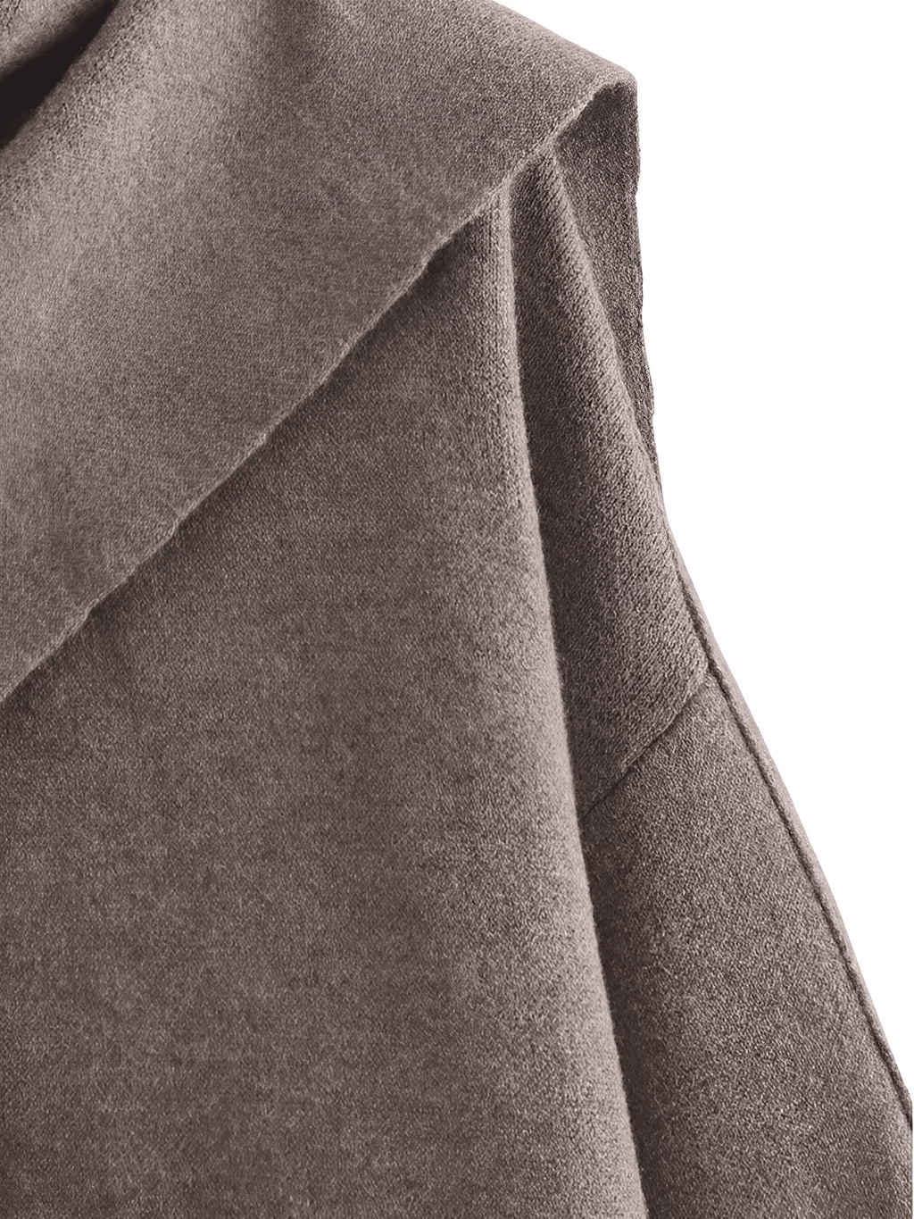 Casaco Poncho Assimétrico  com Gola Lenço – Alana