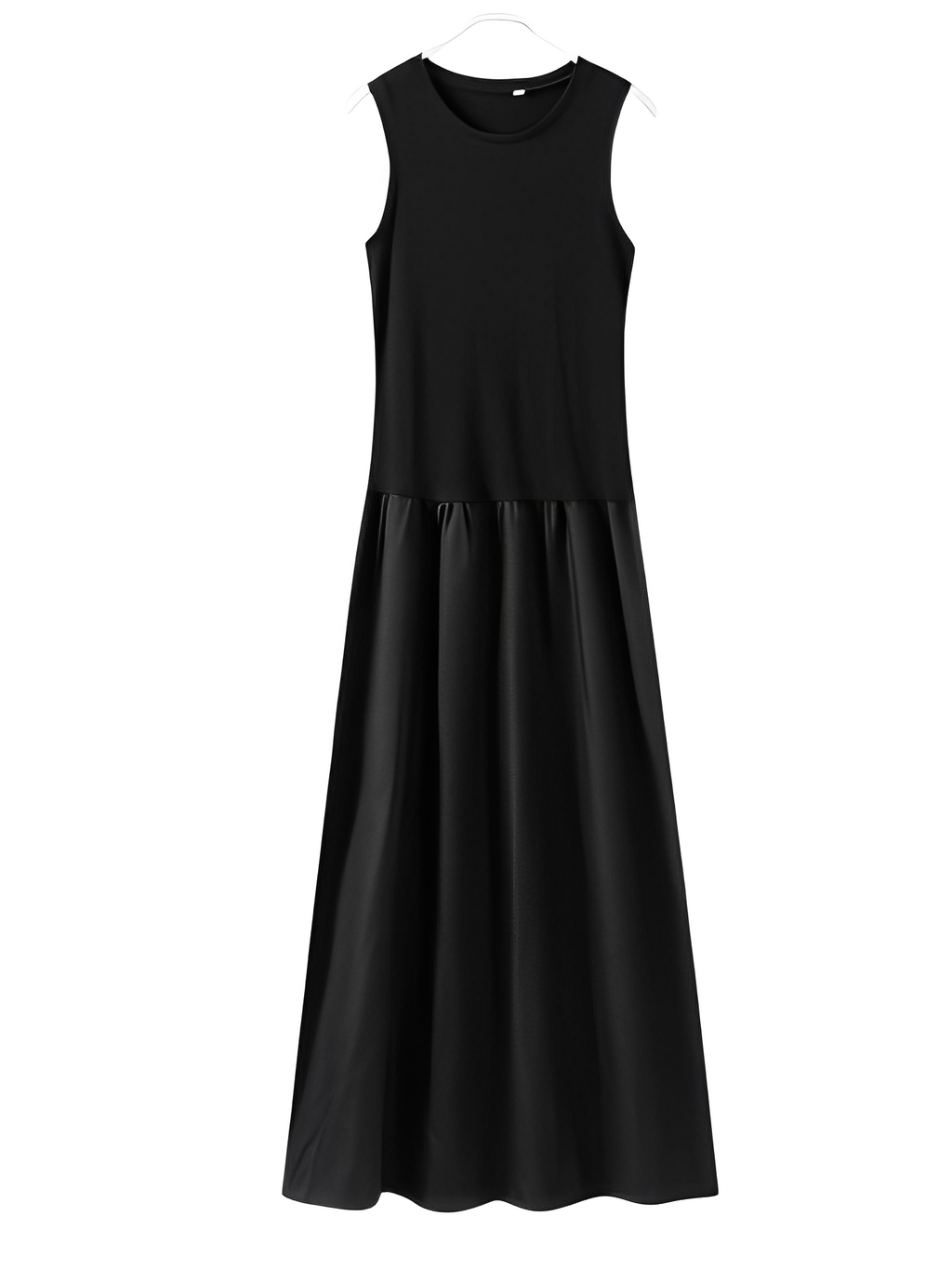 Vestido Longo Canelado com Modelagem Evasê e Detalhes Plissados – Maia [FRETE FULL]