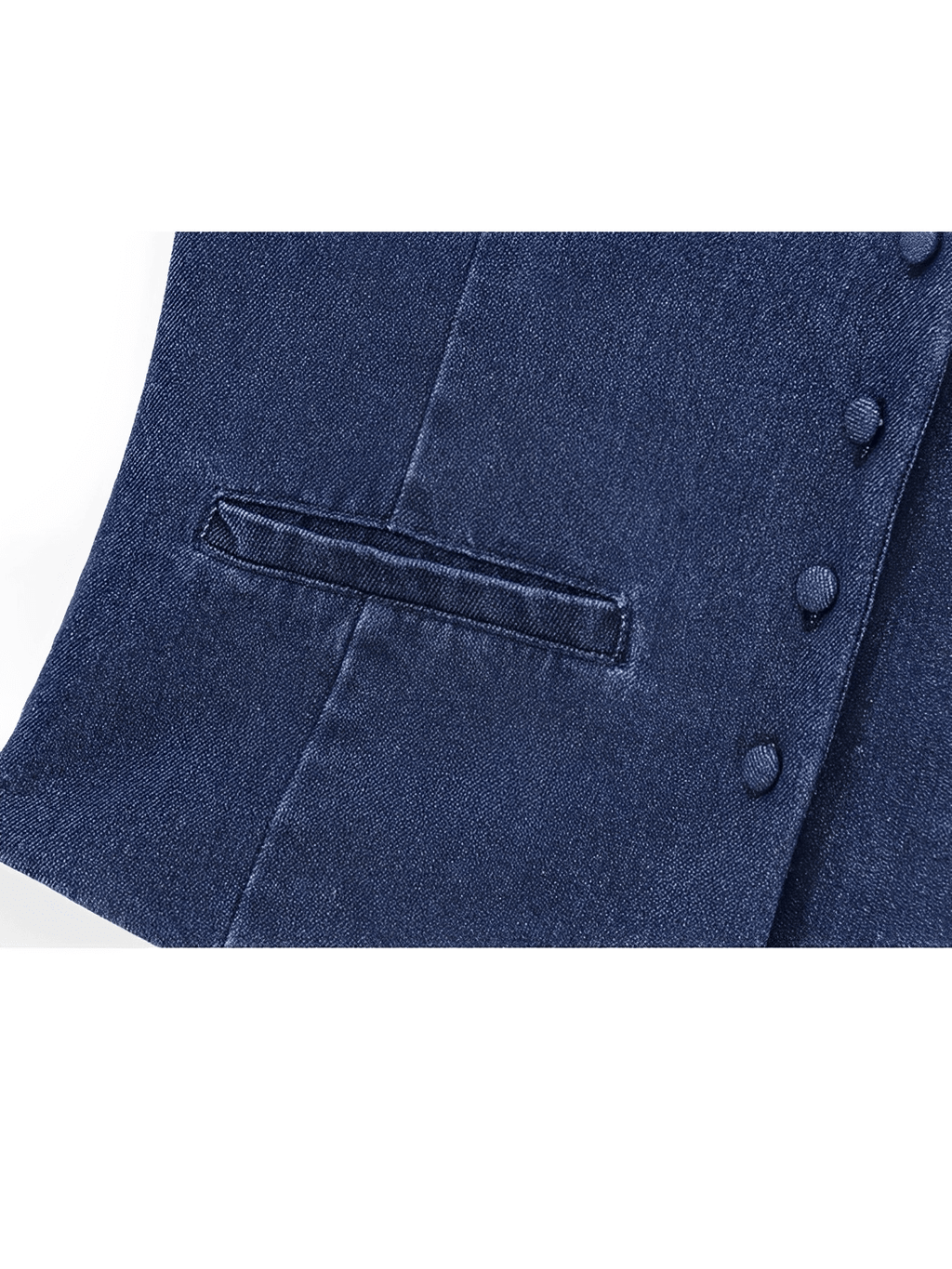 Colete Jeans Acinturado com Botões Frontais e Toque Retrô – Larissa