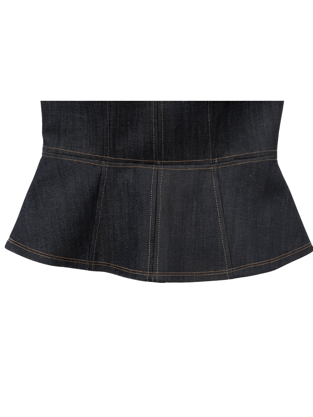 Conjunto Jeans 3 Peças Blazer Corset Peplum e Calça Pantalona - Kendall