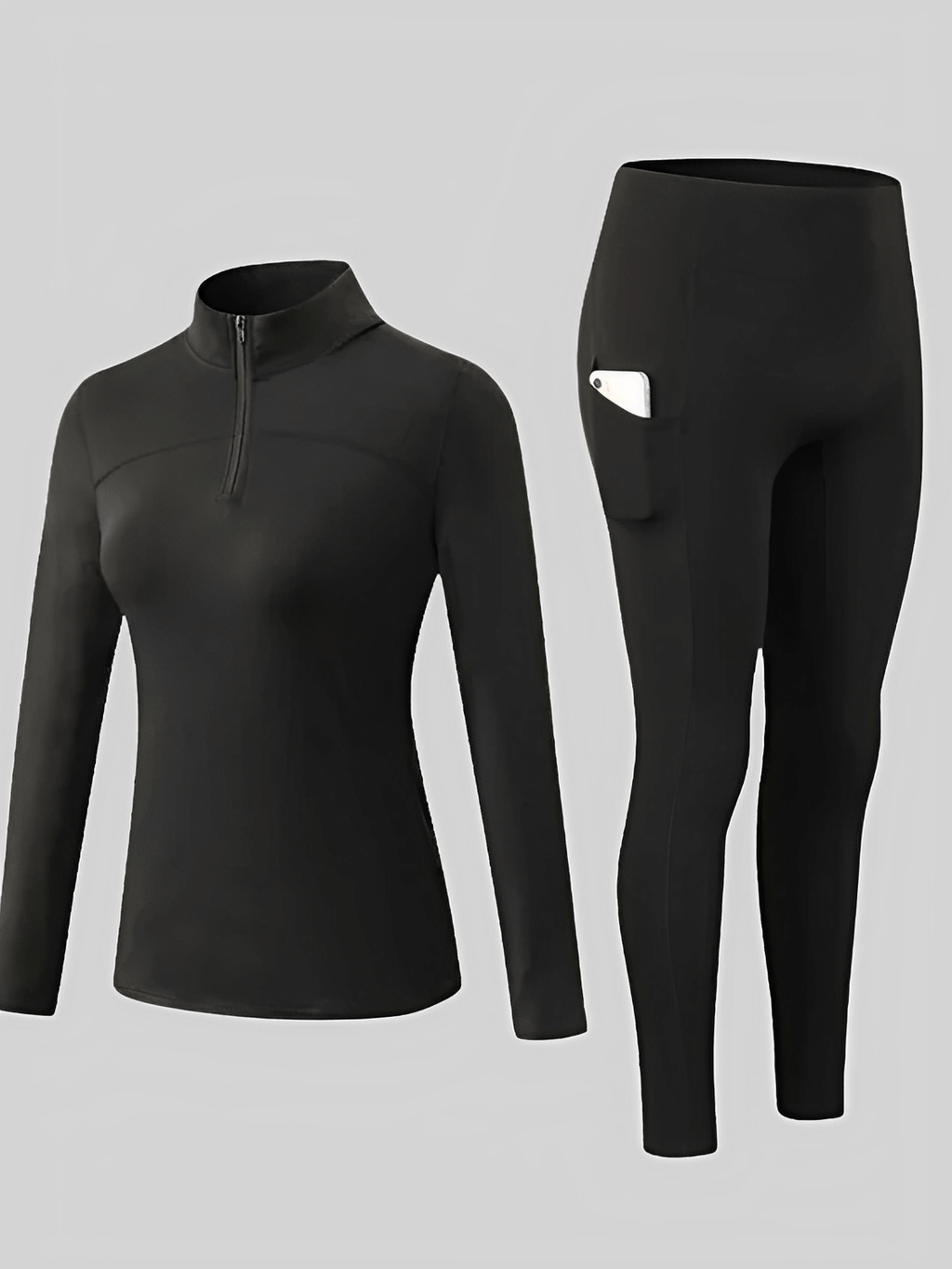 Conjunto Térmico Blusa Manga Longa e Legging com Bolso - Inara