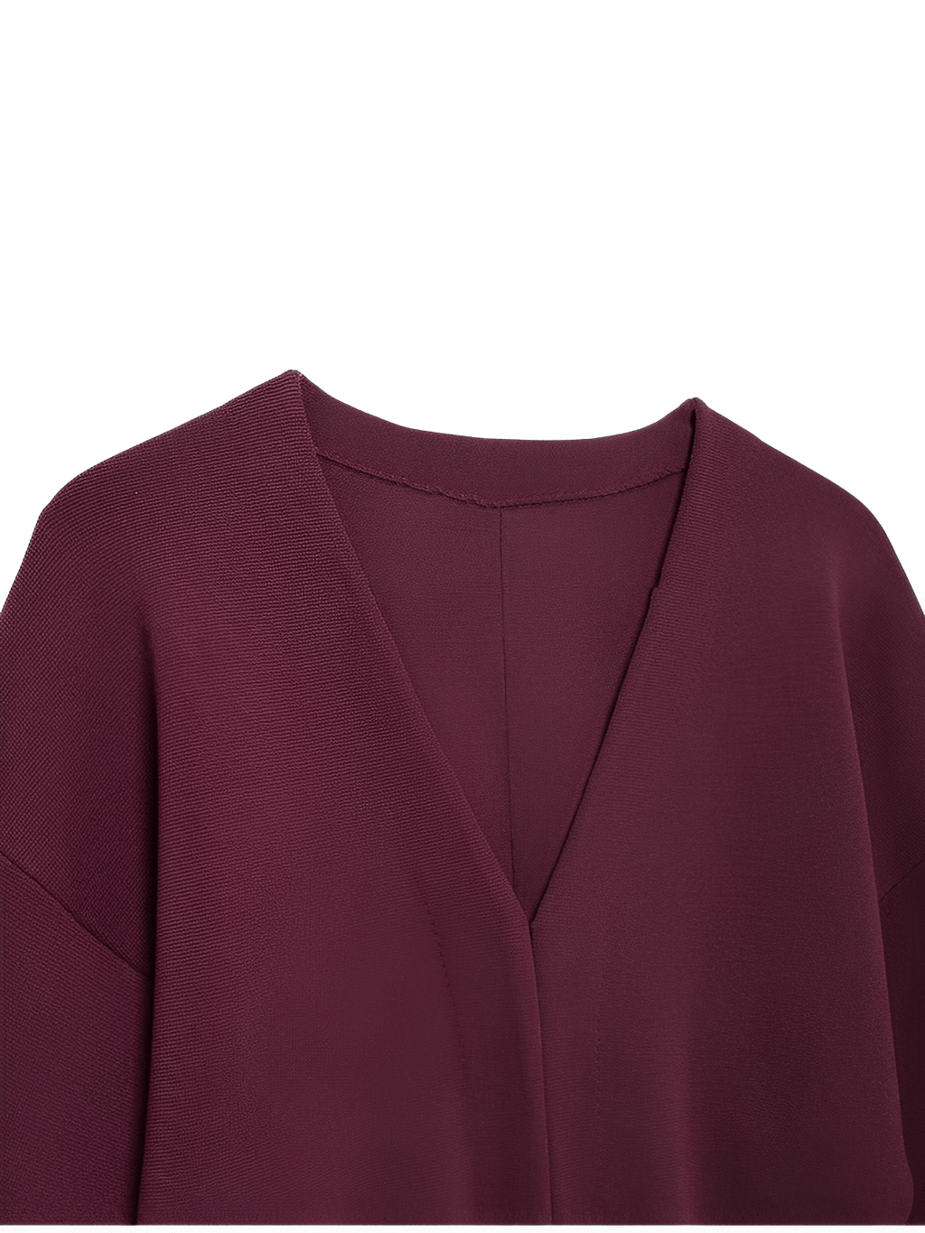 Conjunto de Tricô Suéter Gola V e Saia com Cós Elástico - Viviene