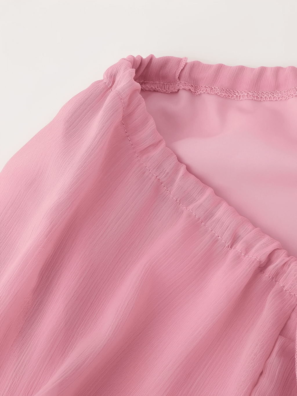 Vestido Longo em Chiffon com Babados Decote em V e Mangas Longas  – Amelie [FRETE FULL]