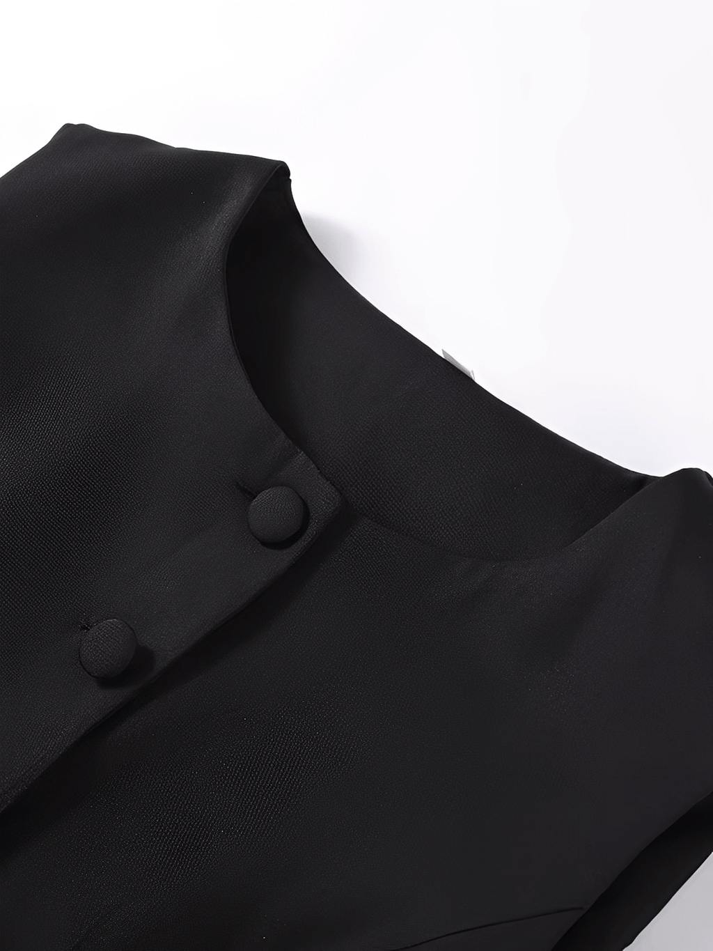 Vestido Midi Sem Mangas com Botões Forrados Cinto e Fenda – Selena