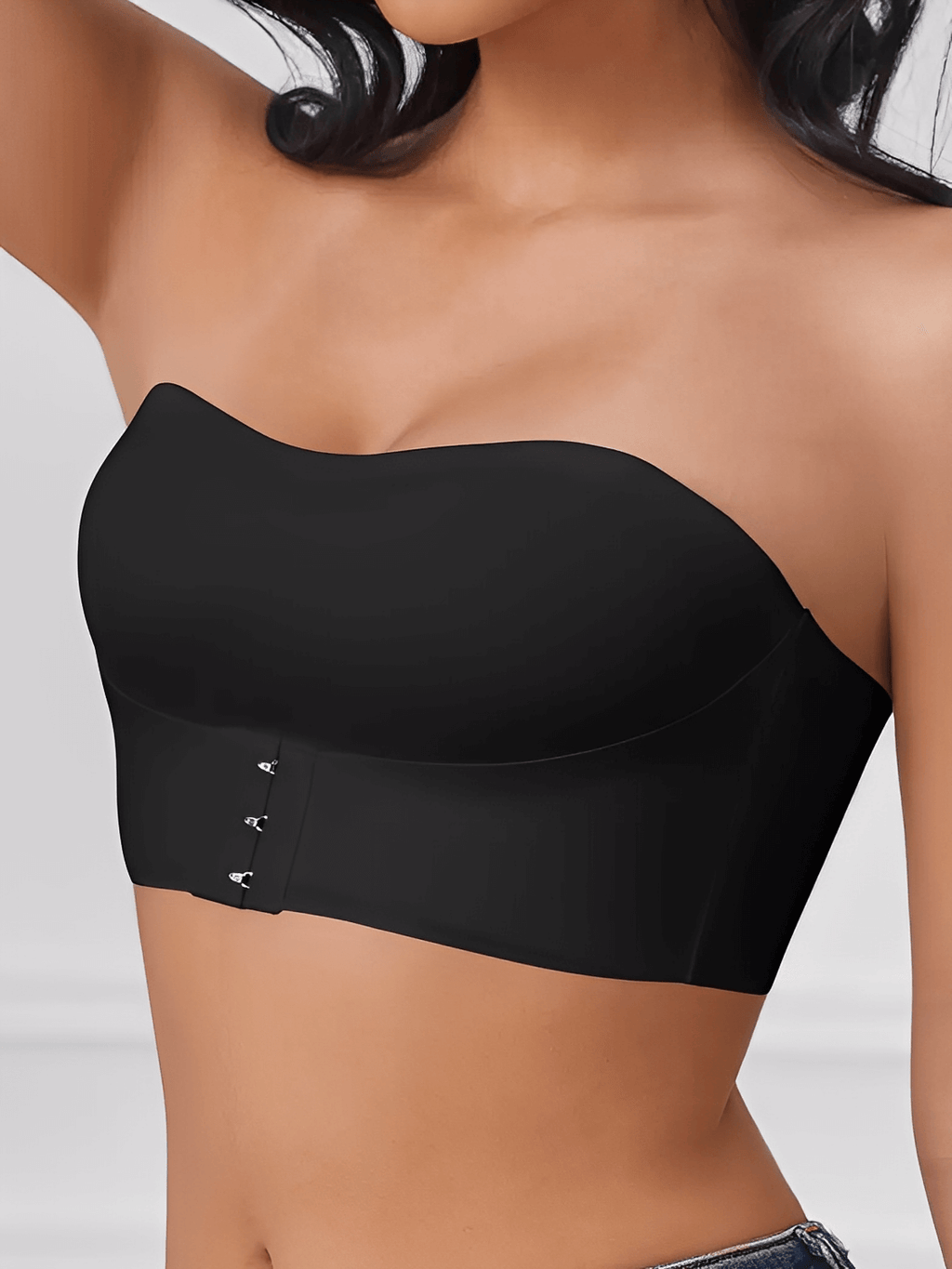 Kit 2 Sutiãs Tomara Que Caia Sem Costura com Fecho Frontal e Sem Bojo – Marion