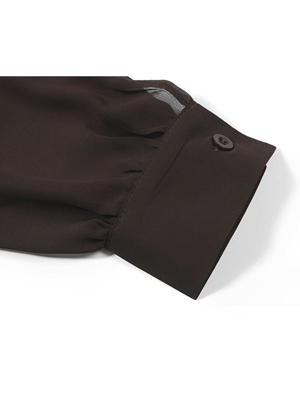 Camisa em Chiffon com Gola Laço e Punhos com Botão – Evangeline
