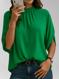 Blusa com Mangas Mocergo Vazadas e Gola Laço Amarração na Nuca - Catherine [FRETE FULL]