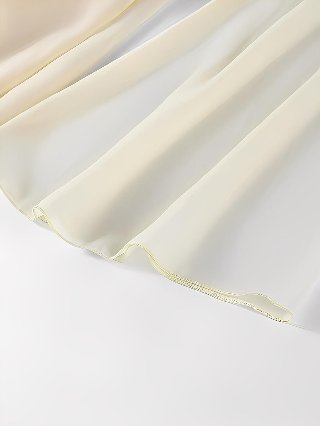 Vestido Longo de Festa em Chiffon com Manga Sino Babado e Amarração - Rubia