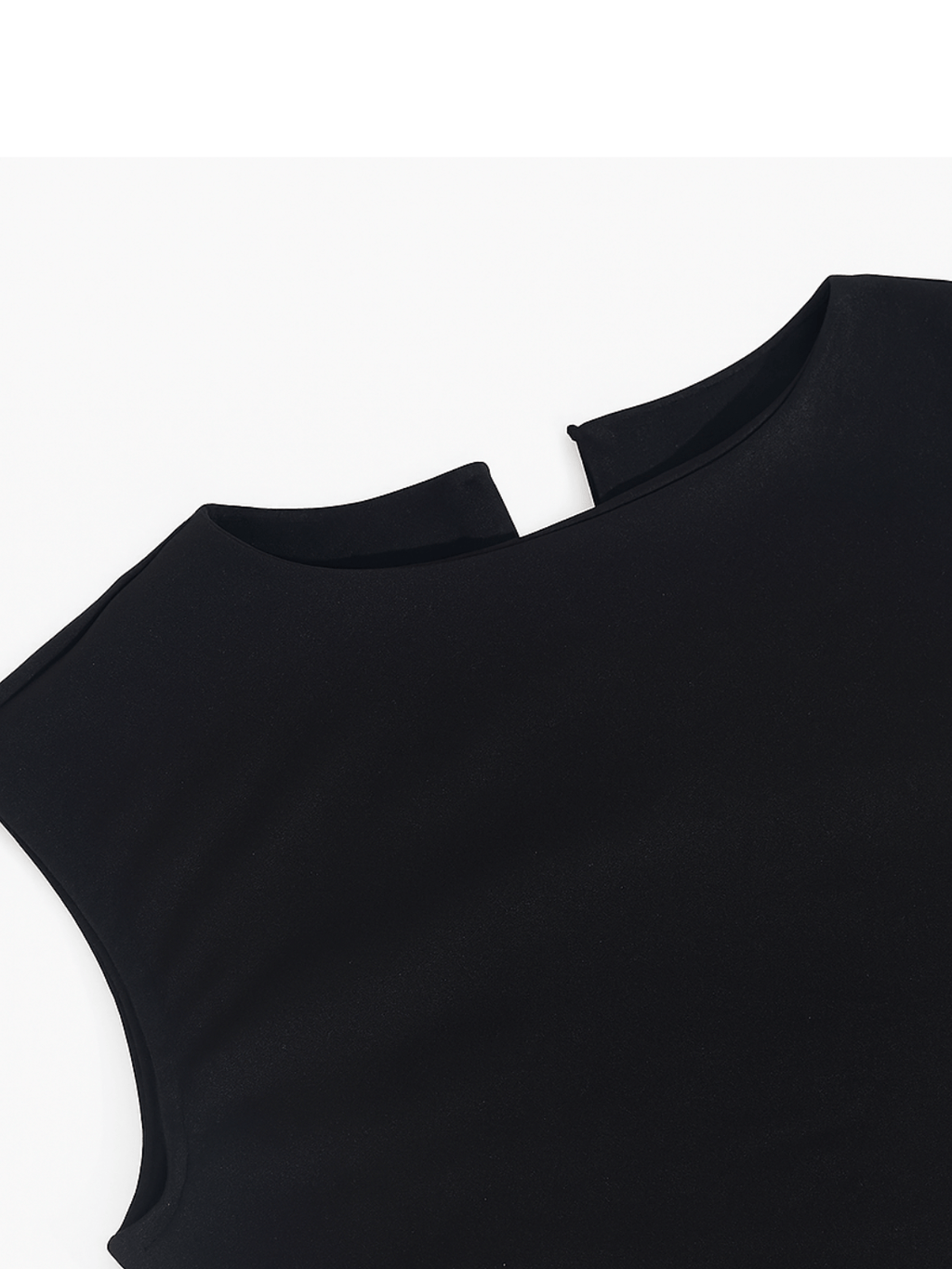 Vestido Longo Sem Mangas com Design Bicolor Diagonal Elegante - Alane