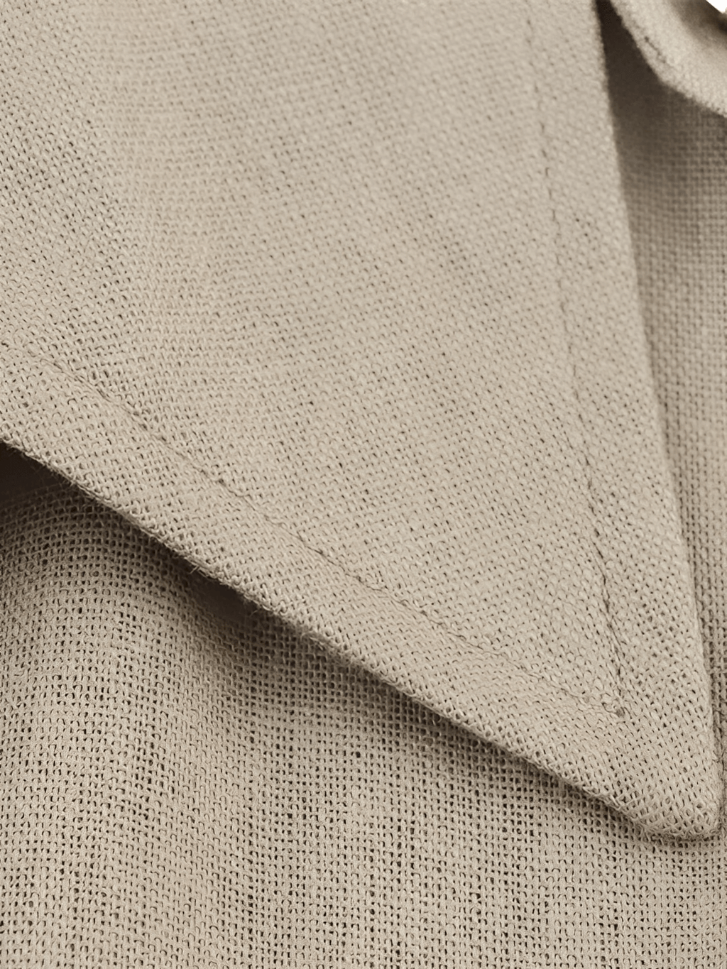 Vestido Midi Chemise Sem Mangas com Botões Dourados e Fivelas – Melina
