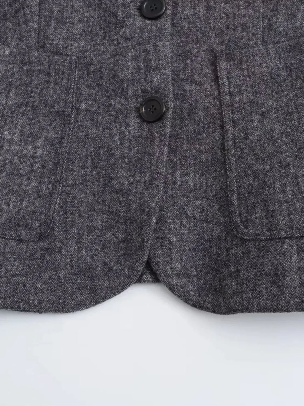 Conjunto de Blazer com Colarinho e Saia Midi em Lã Batida - Anastacia