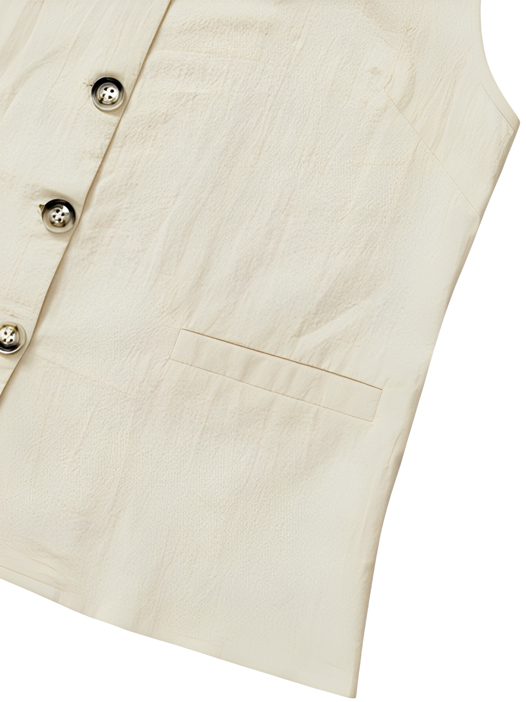 Conjunto de Linho Colete com Amarração e Bermuda Cós Elástico - Eleanor
